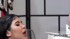 Play Gorgeous MILF gets her tight pussy flooded with hot piss and creampie splatters