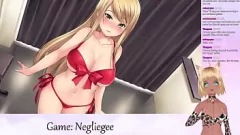 Afspelen Kijk hoe VTuber LewdNeko Negligé deel 2 speelt in deze stomende lesbische hentai livestream met anime-toons met grote tieten en grote borsten