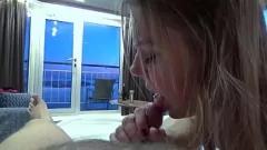 Play Cheating Wife's Wild Blowjob on a Cruise #CumSwallow